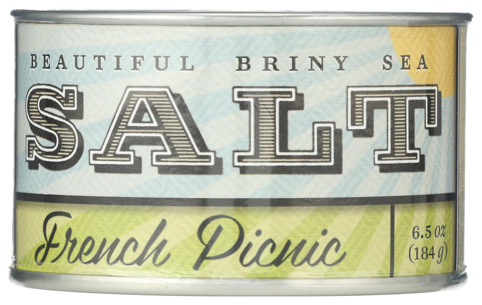Beautiful Briny Sea French Picnic 6oz sea salt crystals ready for gourmet seasoning.