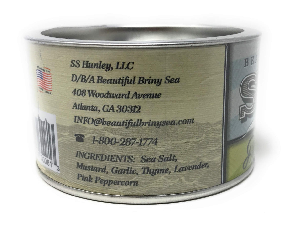 Beautiful Briny Sea French Picnic salt with mustard, garlic, herbs for vibrant dishes.