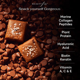 Beauty f(x) Protein Beauty Bites no-added-sugar label—clean snack promise.