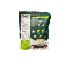 Beauty Milk FIT GUM 20X Collagen Chia Coffee cup ready for a flavorful latte with nourishing ingredients