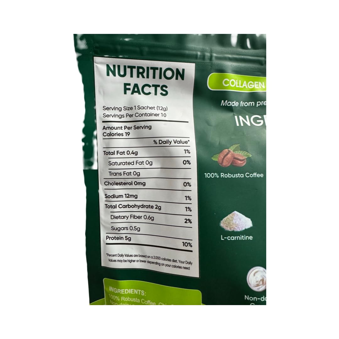 Cup of collagen chia coffee by Beauty Milk with smooth finish