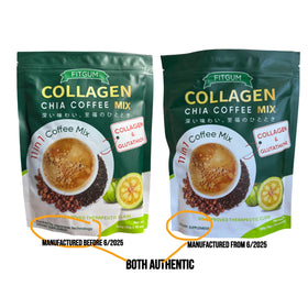 Lifestyle scene with Beauty Milk FITGUM collagen chia coffee for busy mornings