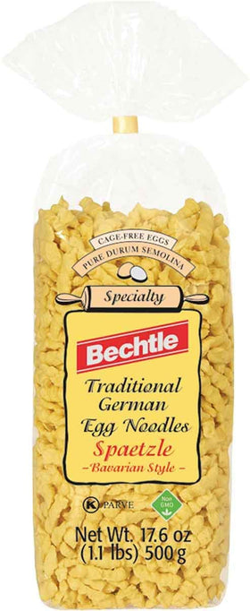 Bechtle Bavarian Spaetzle uncooked noodles ready to boil for comforting meals.