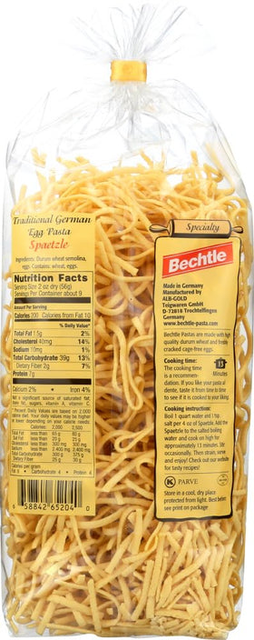 Bechtle Spaetzle with butter and onions sautéed, rustic flavor at home.