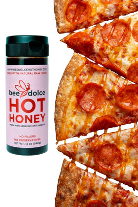 Bee Dolce Hot Honey gift jar ideal for foodie gifts and entertaining.