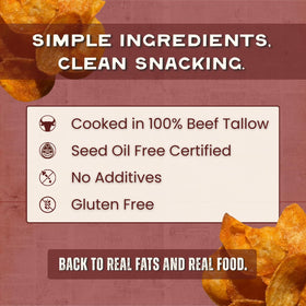 Beefy’s Own chips crisp on plate emphasizes satisfying bite and hearty flavor