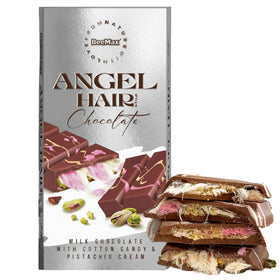 BEEMAX angel-hair-dubai-milk-chocolate-bar with cotton candy texture, a luxurious bite