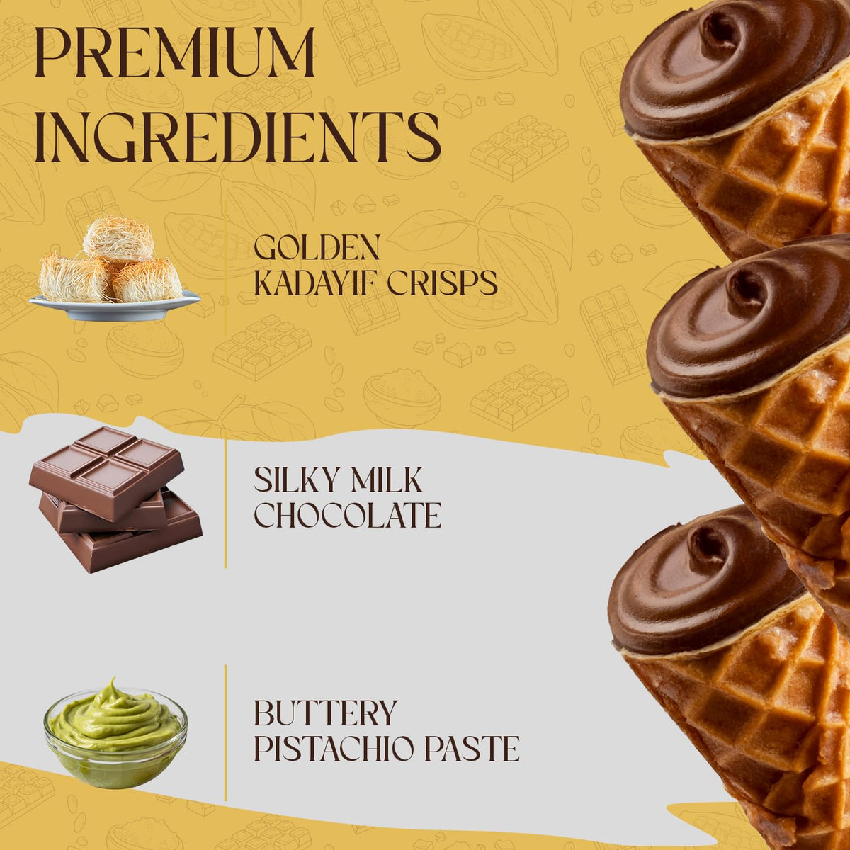 BEEMAX milk chocolate coating on a delicate cone.