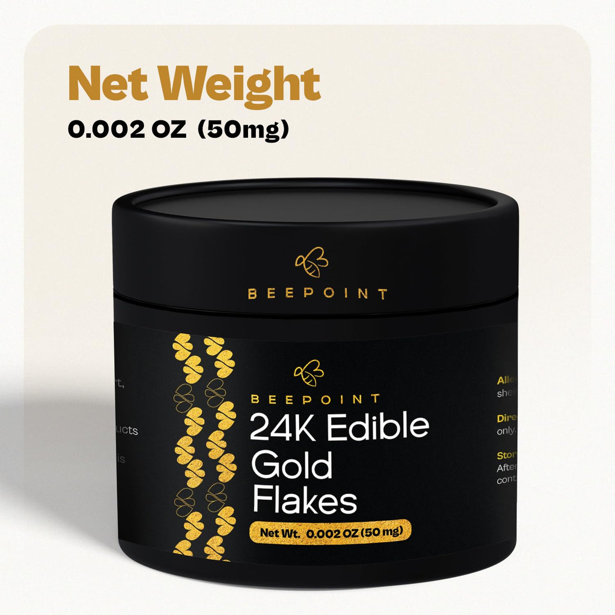 BeePoint 24K edible gold flakes on chocolates for gourmet shine
