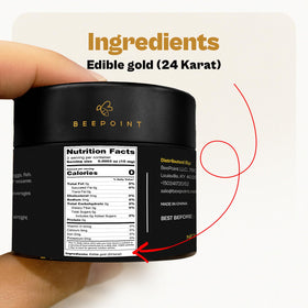 BeePoint 24K edible gold flakes dusting on cookies elevates visuals
