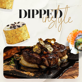 BeePoint 24K edible gold flakes as pastry ornament for detail