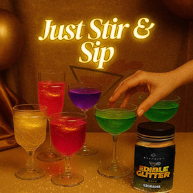 BeePoint Gold glitter dust for baking provides a smooth, mess-free application.