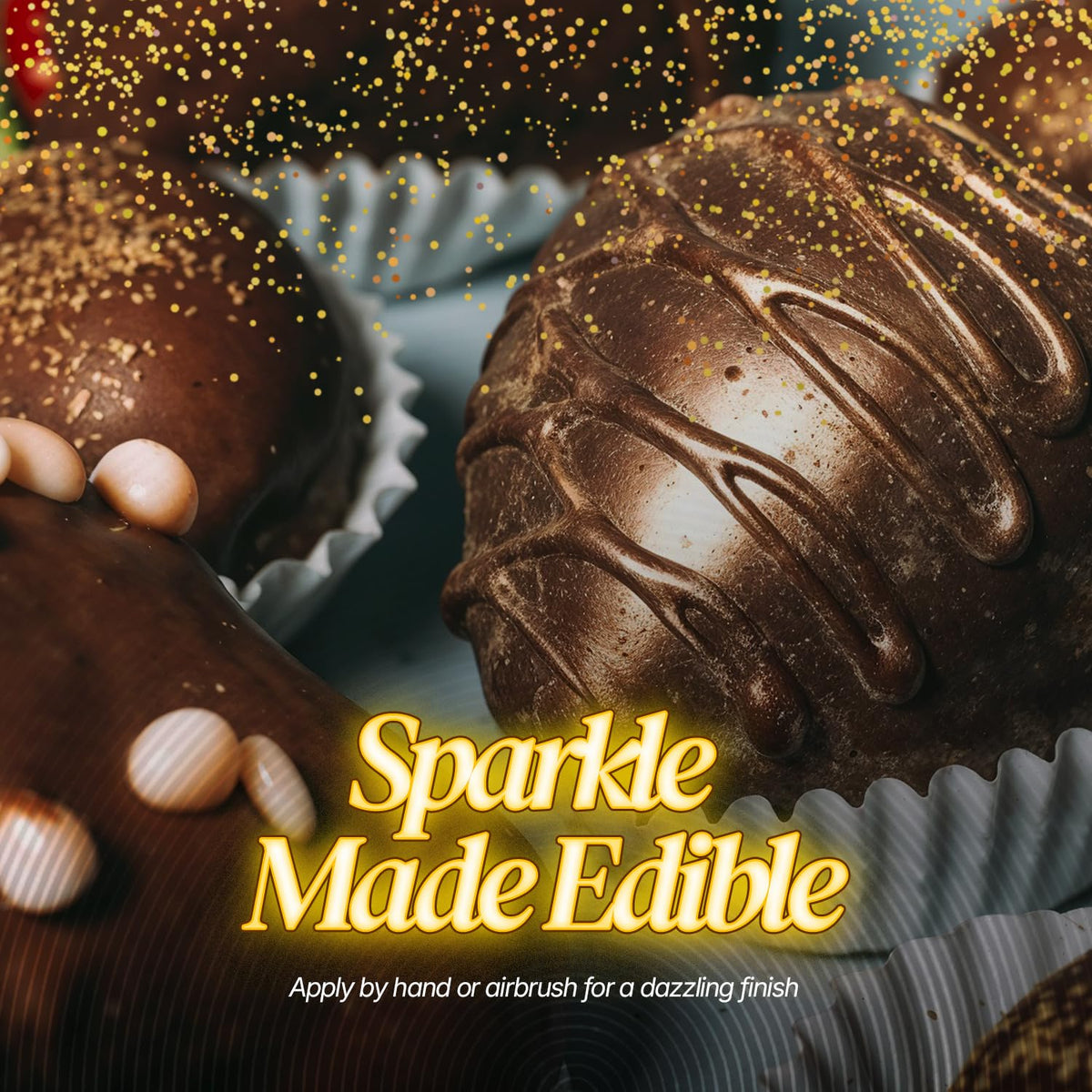 BeePoint Gold edible glitter for party desserts enhances holiday presentations.