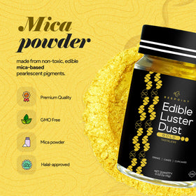 BeePoint gold dust on chocolates enhances luxurious edible sparkle