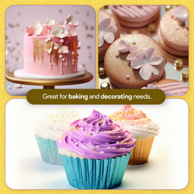 BeePoint on vanilla cupcakes provides radiant gold decoration