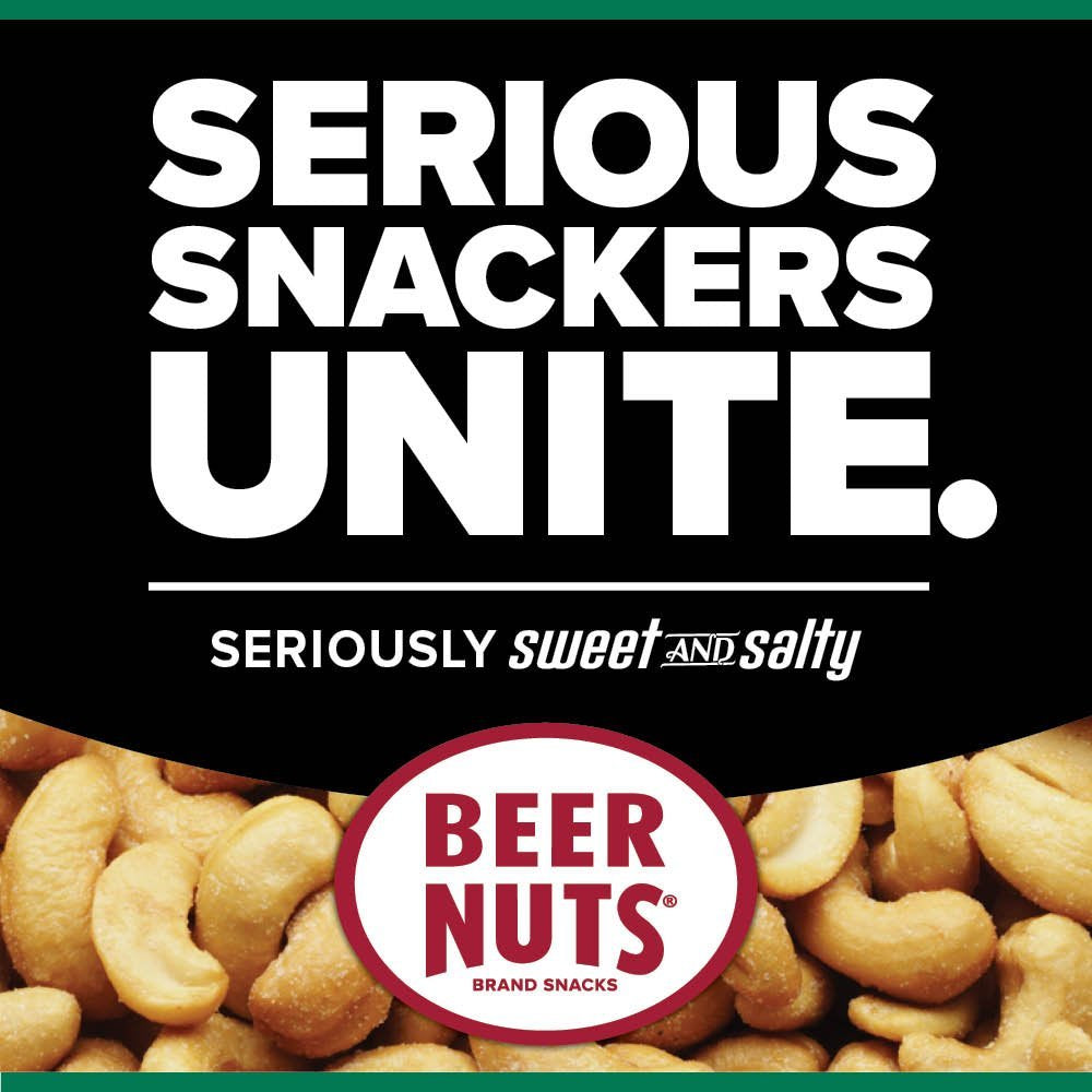 Beer Nuts Cashews crisp, crunchy bite in every handful