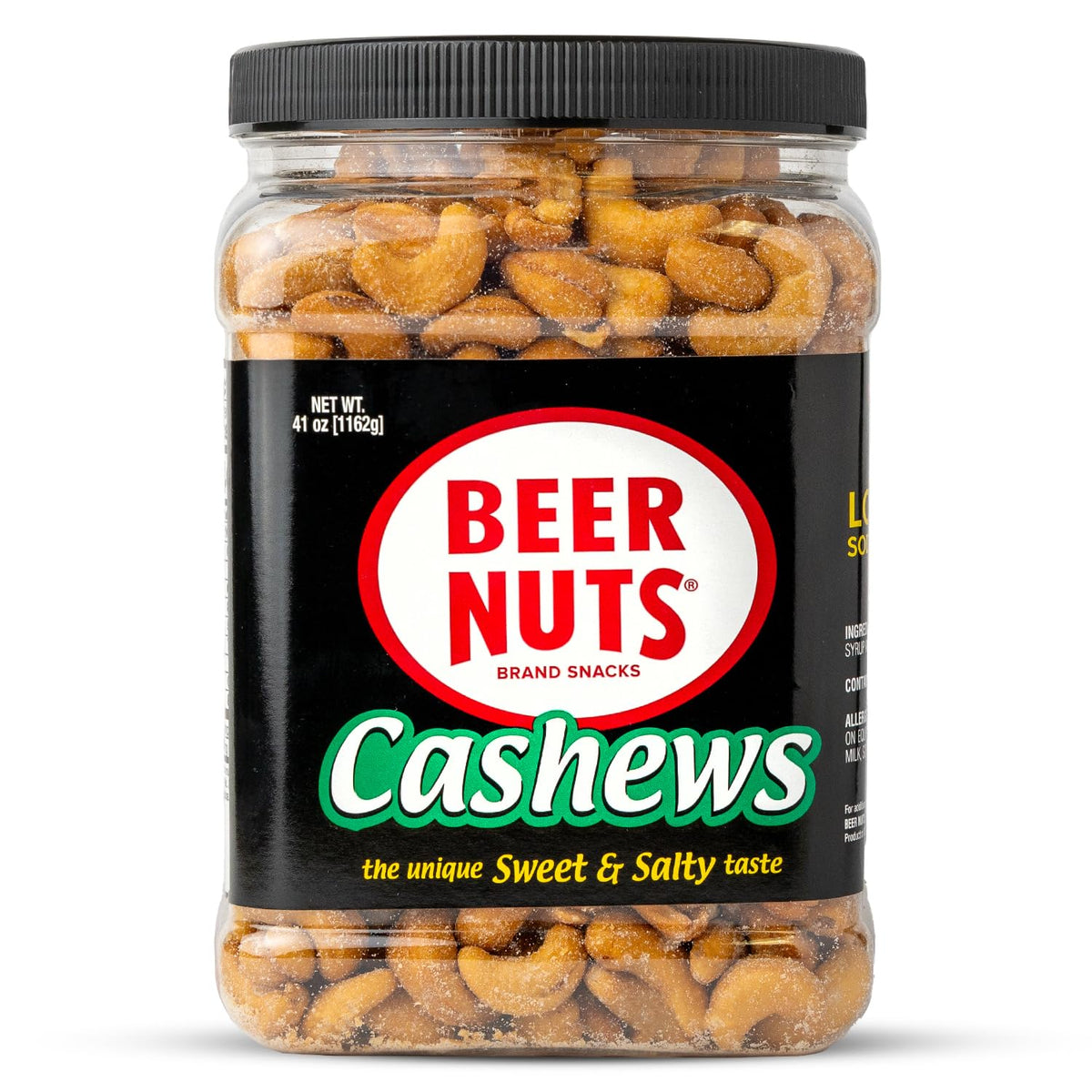 Beer Nuts Cashews with sweet-and-salty glaze close-up for crave-worthy snacking