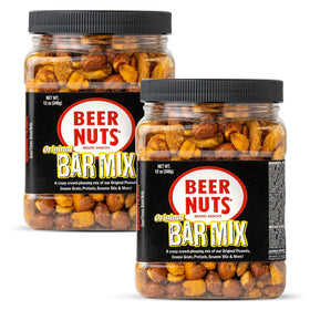 BEER NUTS Original Bar Mix pretzels close-up, perfect for beer moments.