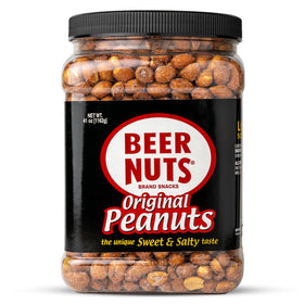 BEER NUTS Original front-label jar showing sweet-salty crunch for snacking.