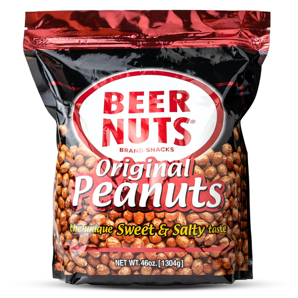 BEER NUTS Original Peanuts bag front view for on-the-go snacking.