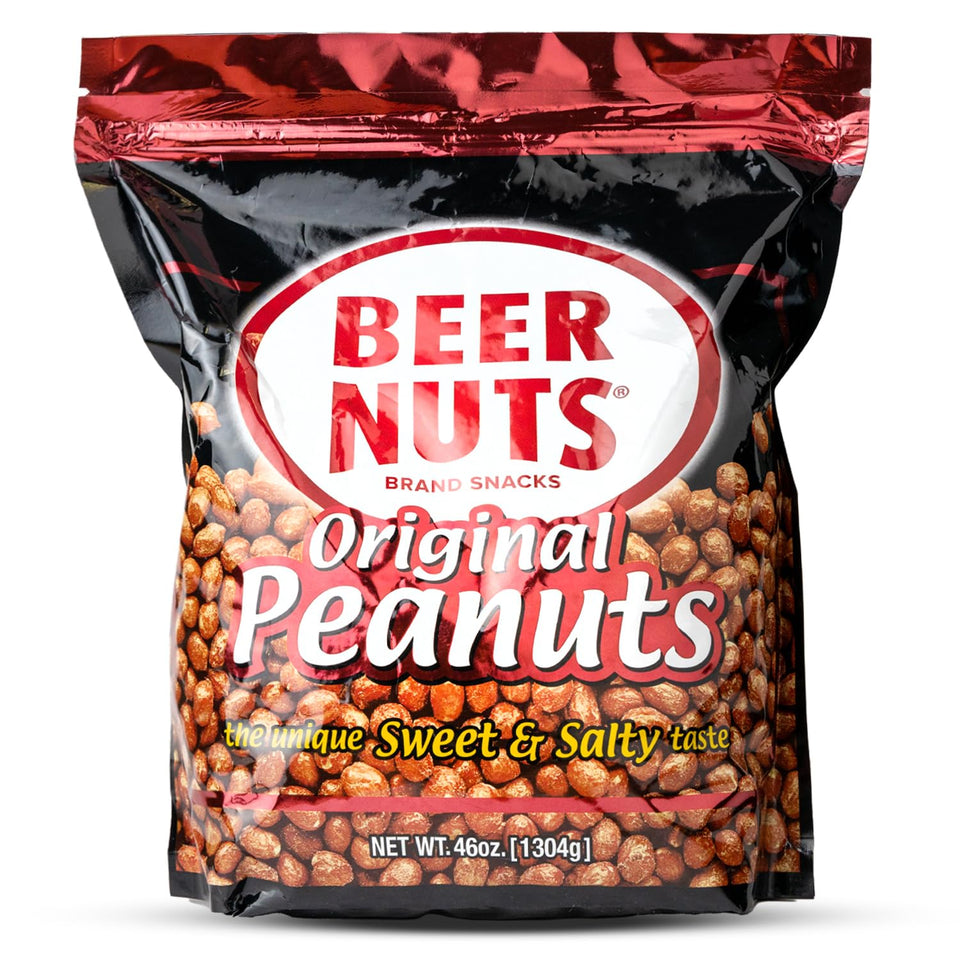BEER NUTS Original Peanuts bag front view for on-the-go snacking.