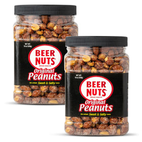 BEER NUTS Original peanuts jar front showing classic sweet-salty snack for gatherings