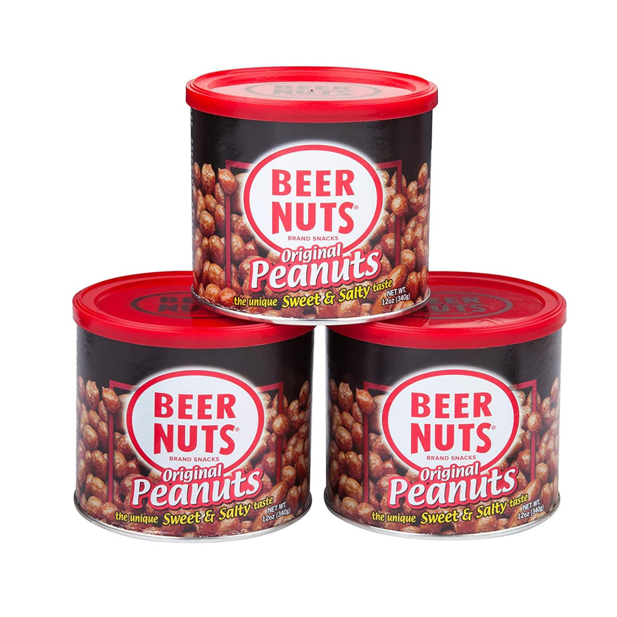 BEER NUTS Original Peanuts travel-size can for on-the-go snacking