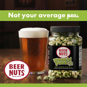 Fiery wasabi coating on Beer Nuts Wasabi Peas