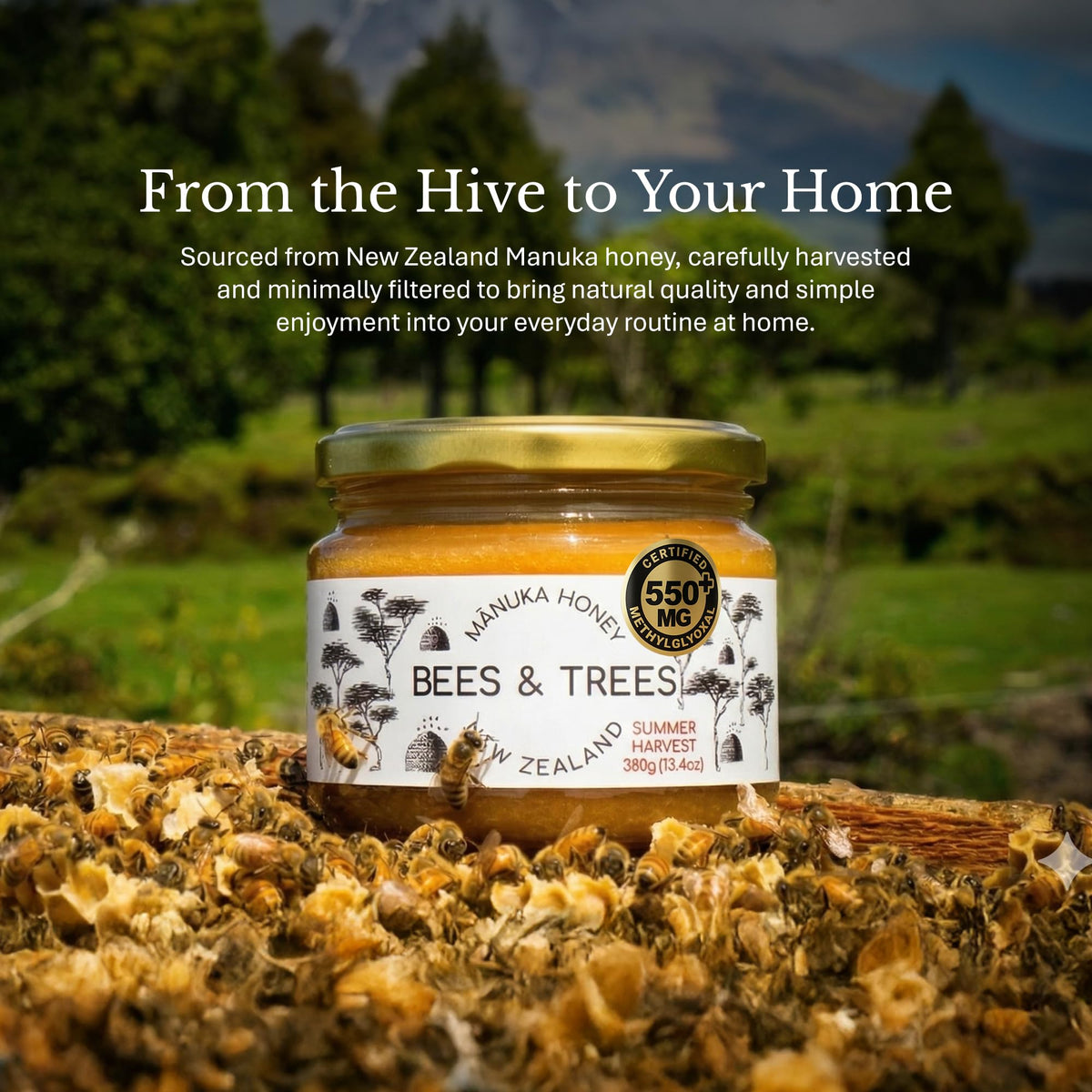 Bees & Trees Manuka Honey monofloral origin from a single source
