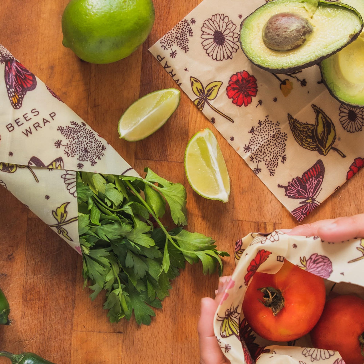 Bee's Wrap Meadow Magic large wrap for produce bags and bowl covers