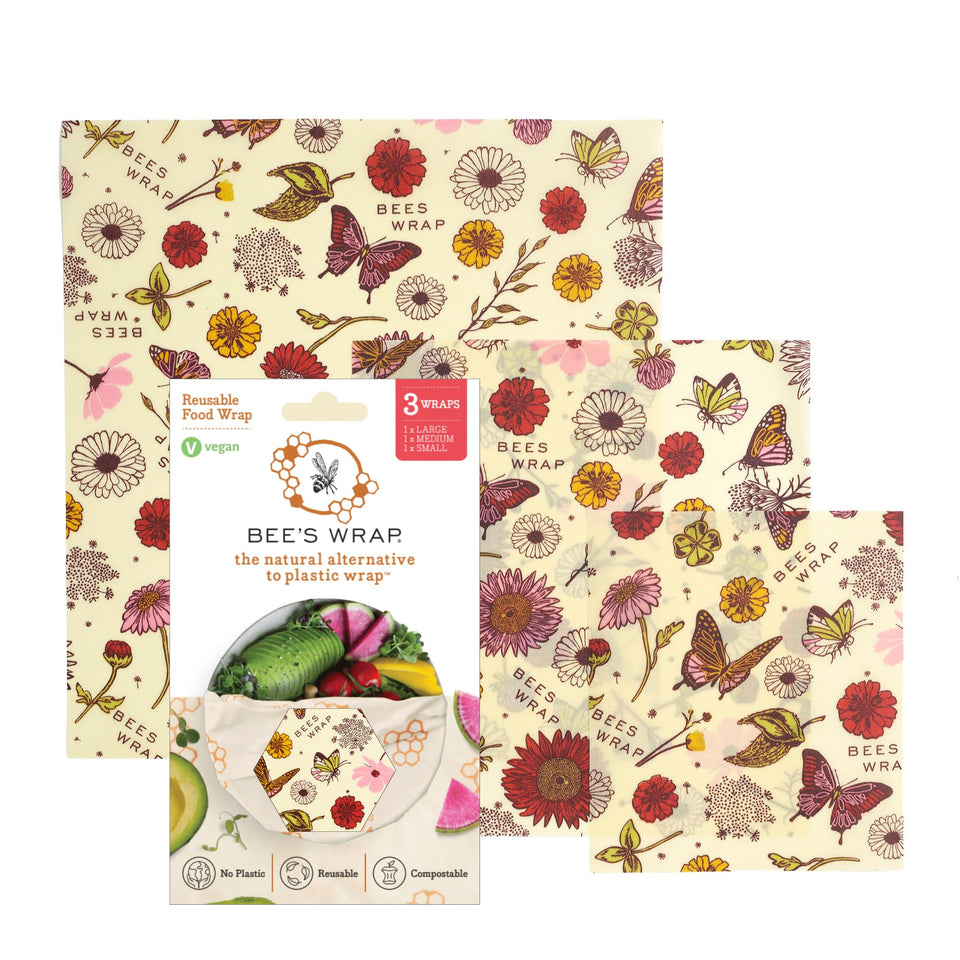 Bee's Wrap Meadow Magic small vegan wrap keeps snacks fresh and plastic-free
