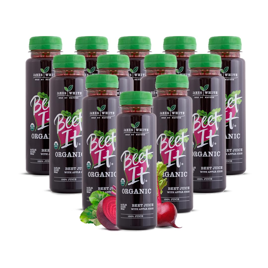BEET IT Organic Beet Juice bottle front showing clean label and smooth color