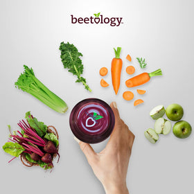 Beetology green-apple-beet-layer image; natural sweetness supports daily hydration.