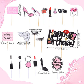Beeveer makeup cake topper includes false eyelashes and insert tags for playful glam