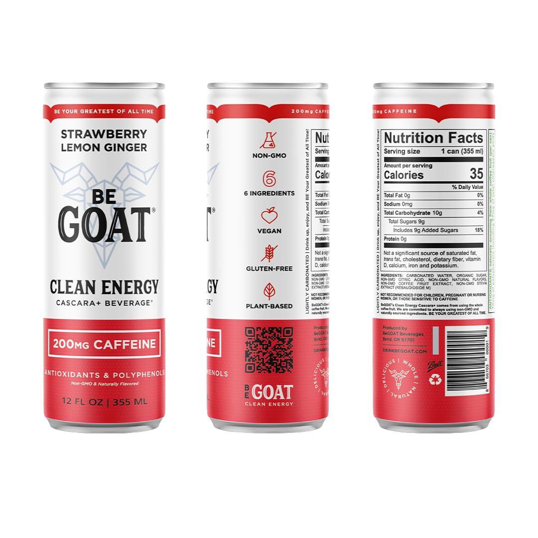 BeGOAT Clean Energy Grapefruit Tangerine can delivering a sunny citrus boost