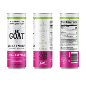 BeGOAT OG Variety Pack cans showcasing six simple, vegan energy options