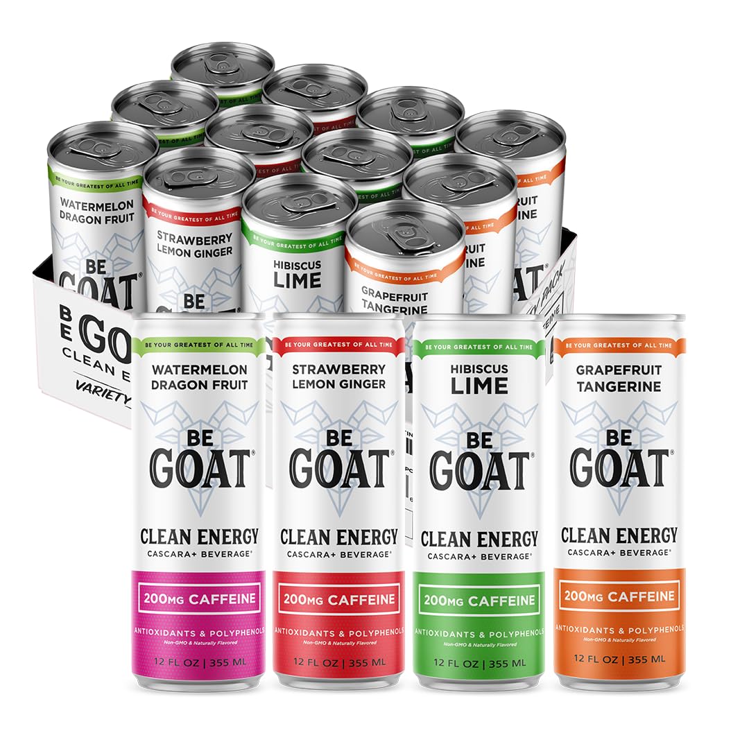 BeGOAT Clean Energy Watermelon Dragonfruit can for a balanced caffeine lift and refreshing taste