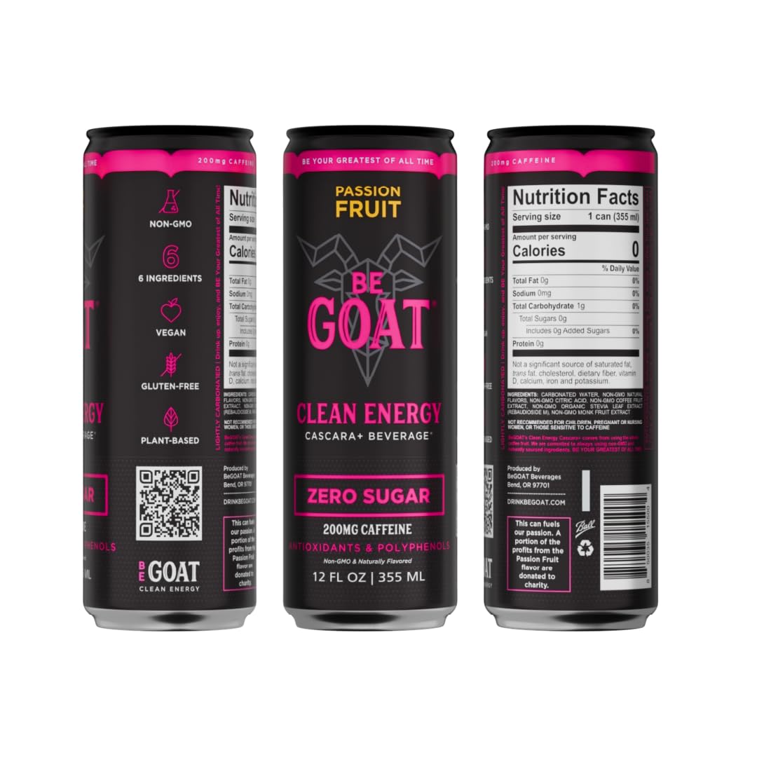 BeGOAT strawberry acai can promotes refreshing, zero sugar energy