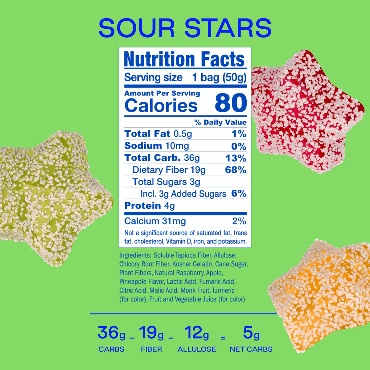 BEHAVE Nutrition panel close-up, per pouch calories and fiber highlighted.
