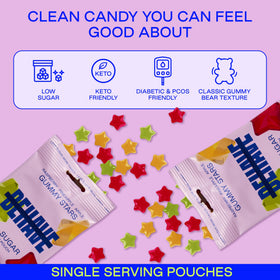 BEHAVE Sweet Stars gummies with raspberry, apple and pineapple flavors for guilt-free treats.