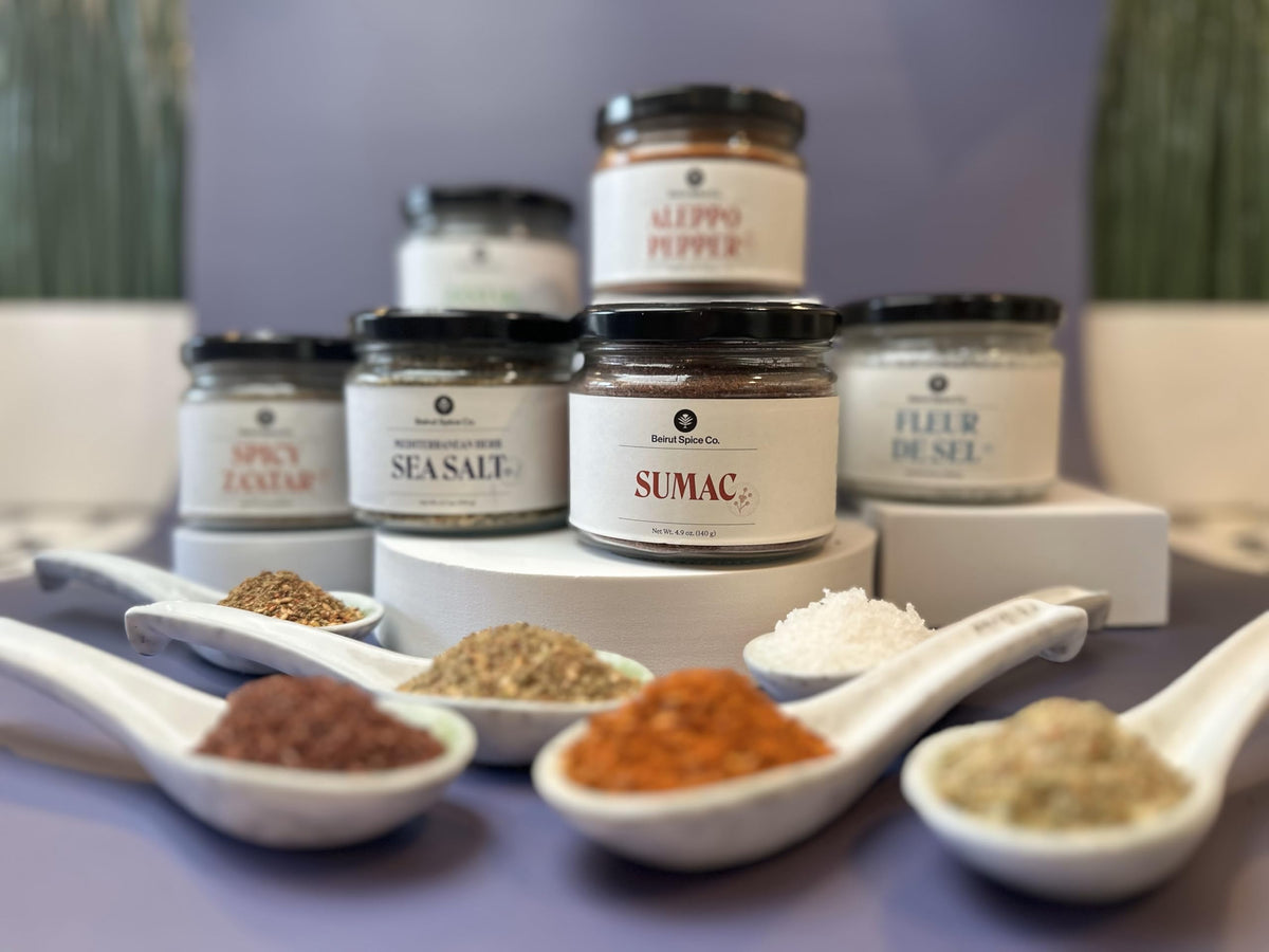 Beirut Spice Co. Sun-blistered peppers highlight natural seasoning.