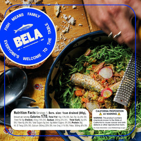 BELA omega-3 rich sardines nutrition details in can