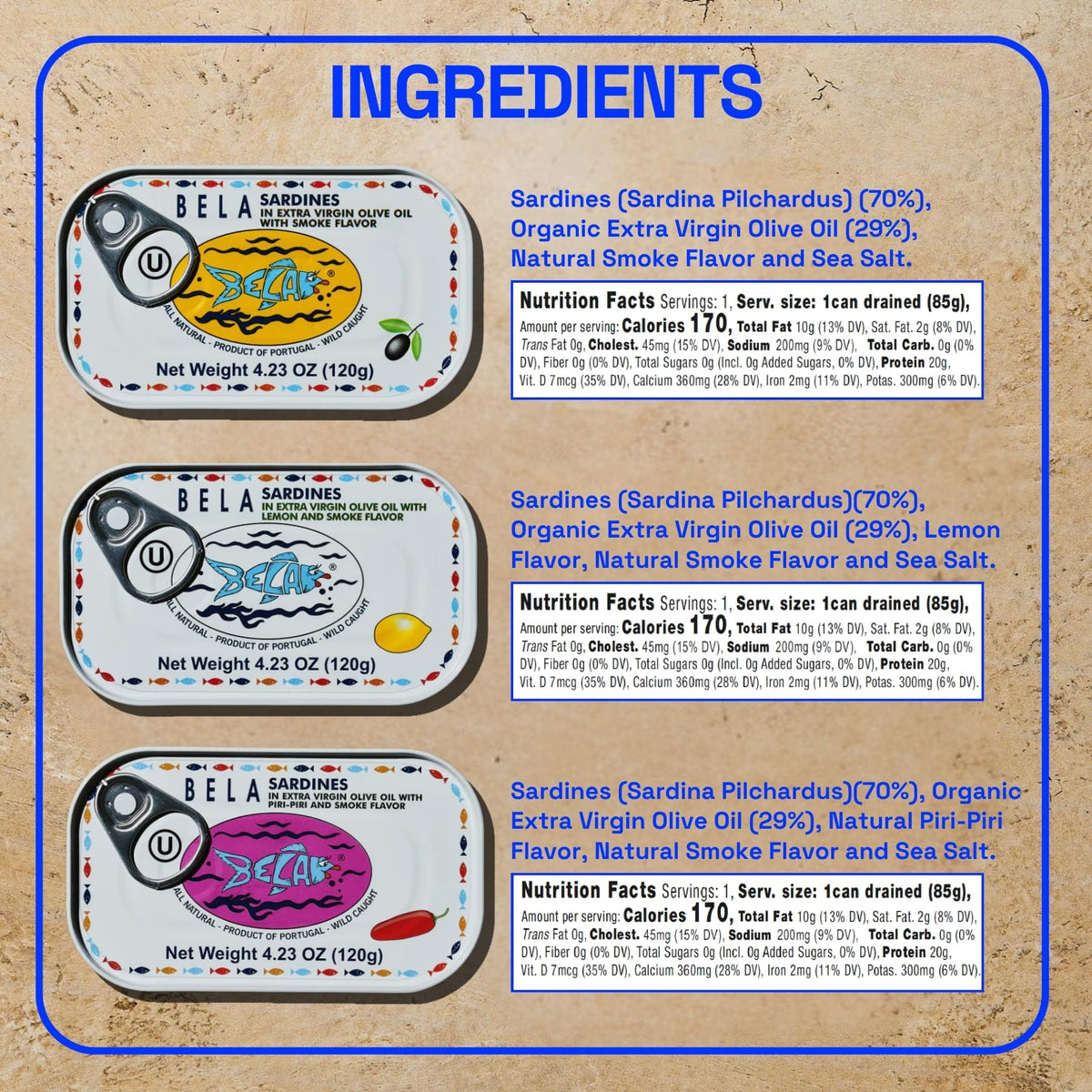 BELA sardines feature MSC certification and sustainable sourcing for mindful meals