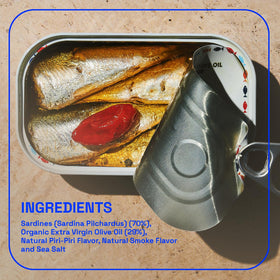 BELA sardines atop a crisp salad bowl add omega rich protein.