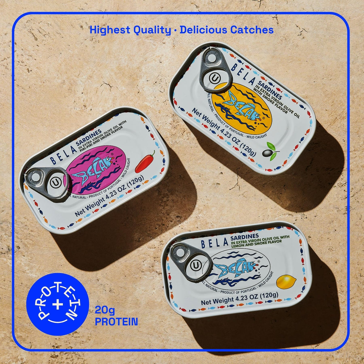 BELA lemon sardines tin offering bright flavor and omega-3 richness