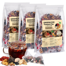 BeleePlanner Ginseng Five Treasures tea packaging for daily wellness.
