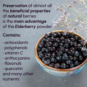 Beleon Elderberry Powder used in baking enriches pies, cakes, and pastries