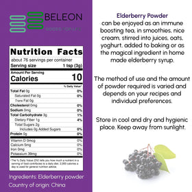 Beleon Elderberry Powder in a tea cup suggests a fragrant ritual