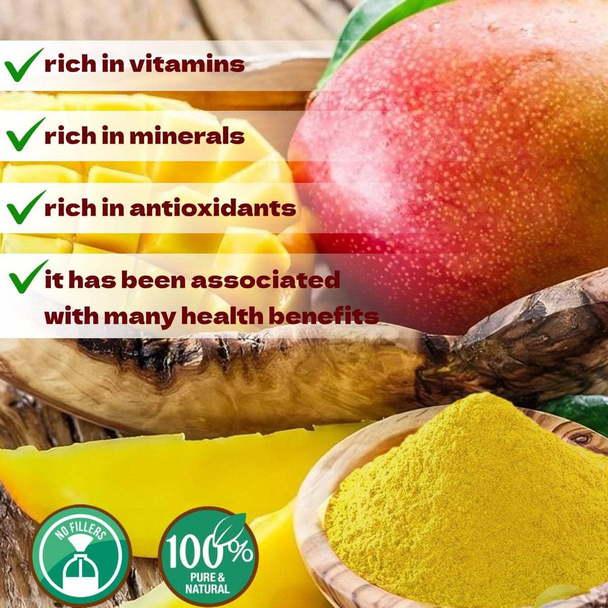 Beleon Mango Powder added to smoothie for vibrant, natural mango flavor.