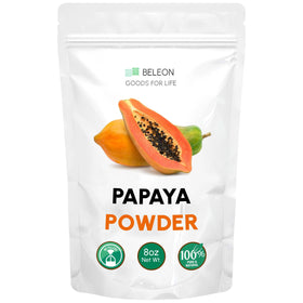 Beleon Papaya Pure Powder package with scoop, ideal for baking and flavoring